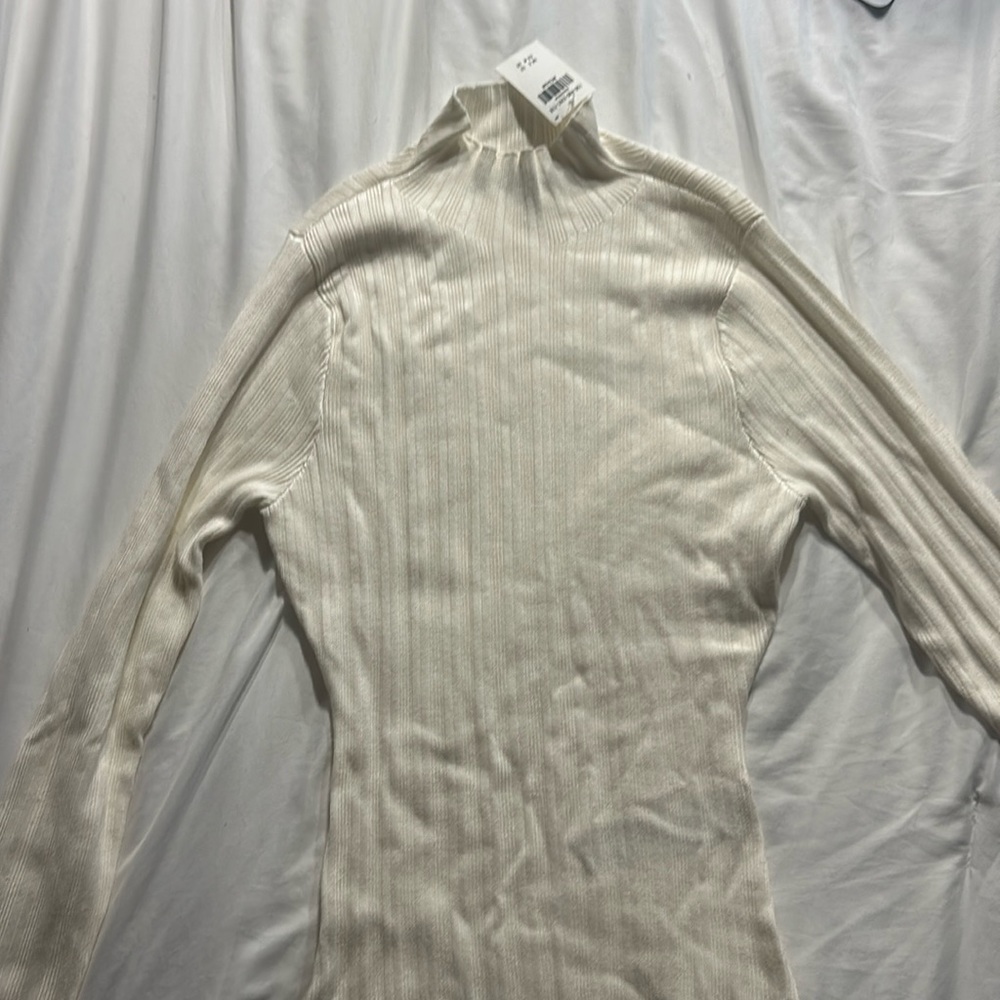 Abercrombie & Fitch Cream Ribbed Bodysuit